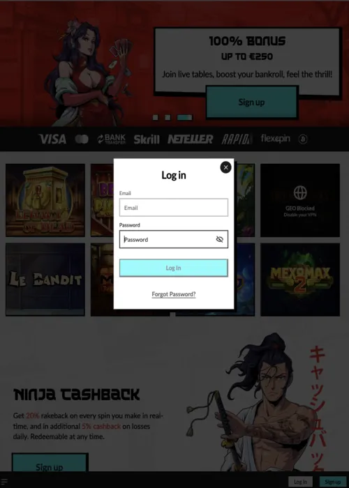 Säker spelare konto inloggning Manga Casino