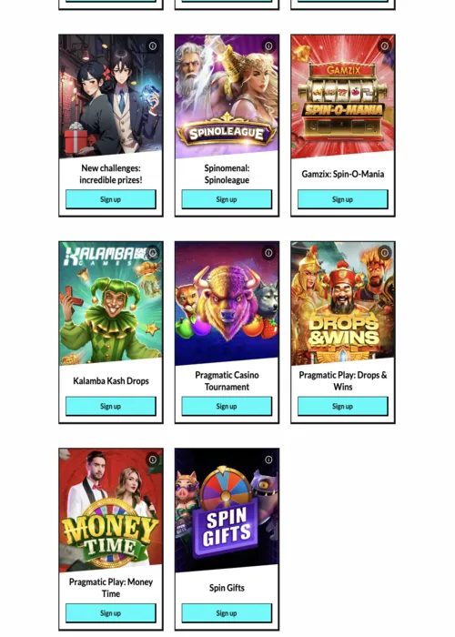 Exklusiva bonus belöningar showcase Manga Casino